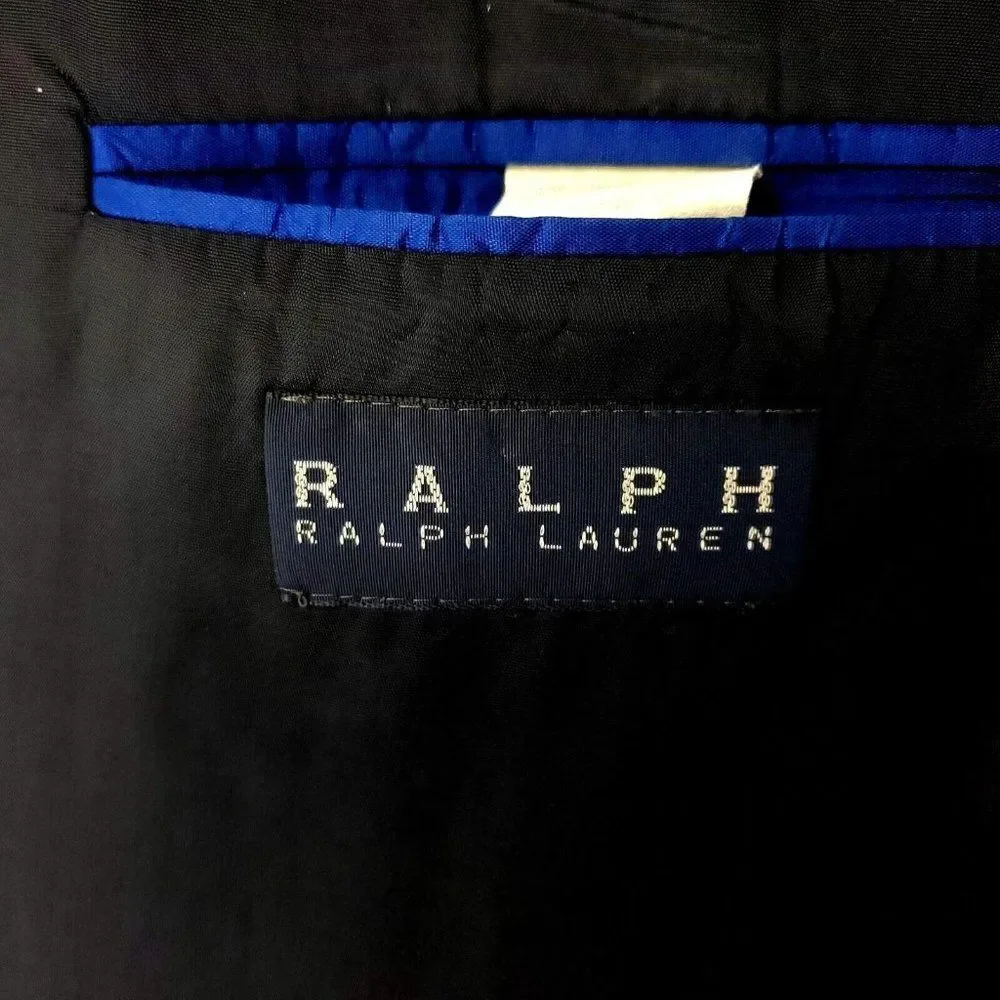 Ralph Lauren Wool‎ 3 Button Blazer 46L Blue Solid